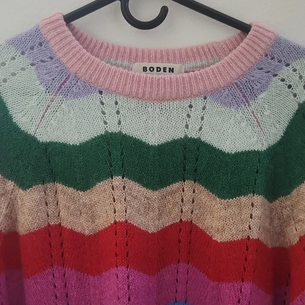 Boden Fluffy Wave Multicolored Sweater - Picture 8 of 8